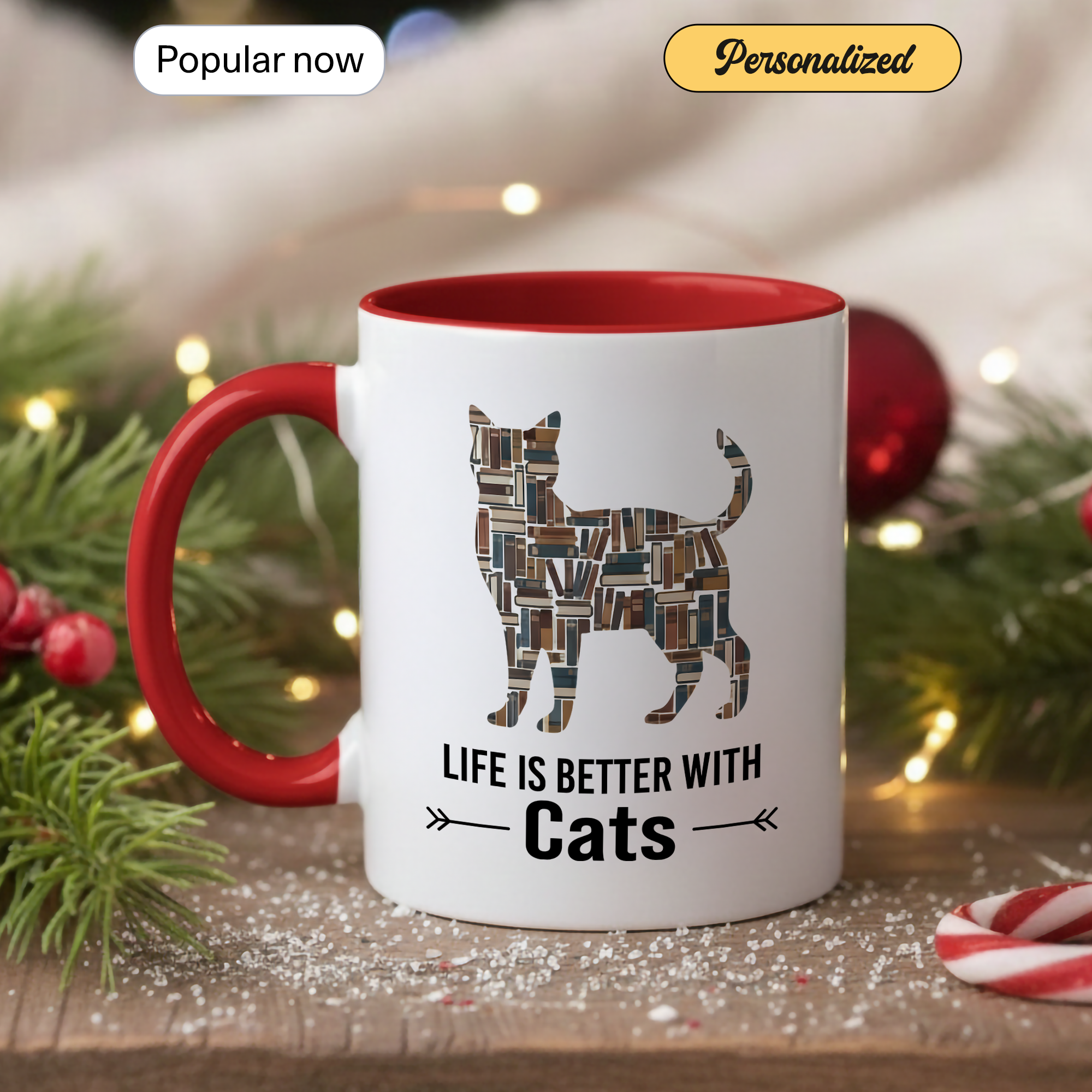 All I Need Is Coffee and Cats Mug – Cat Lover Coffee Cup – Funny Cat Mom Gift – 11oz 15oz Ringer Mug |Mug 142