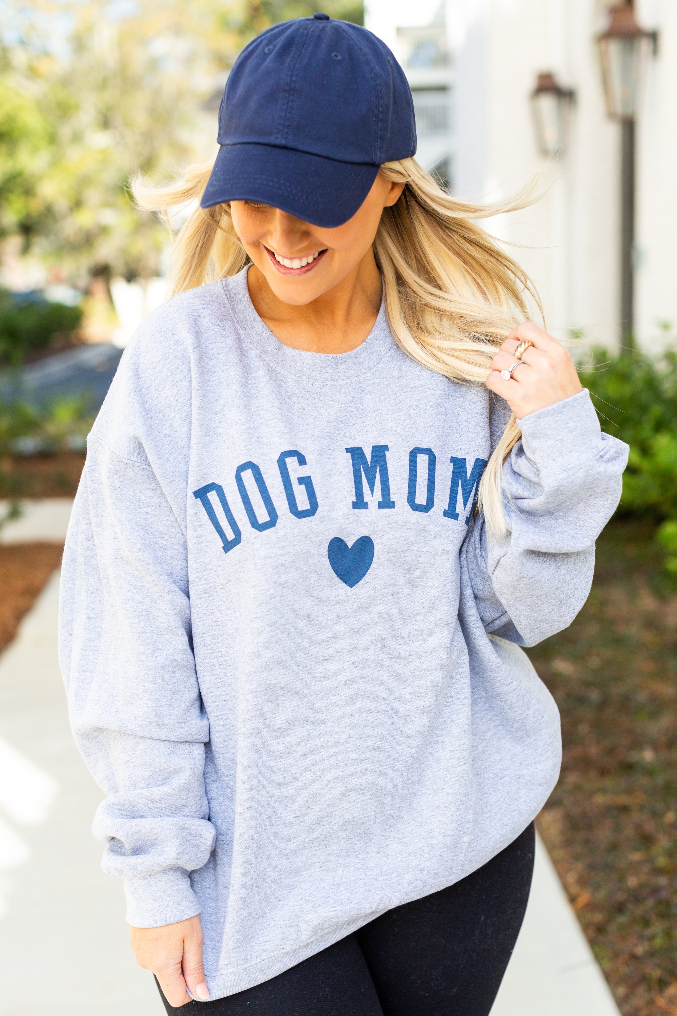 'Dog Mom at Heart' Crewneck Sweatshirt