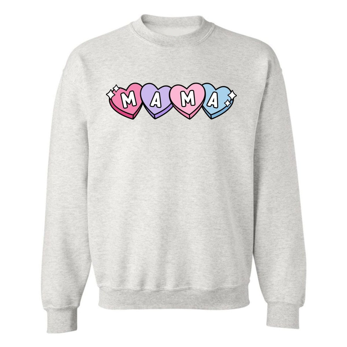 'Candy Hearts Mama' Crewneck Sweatshirt