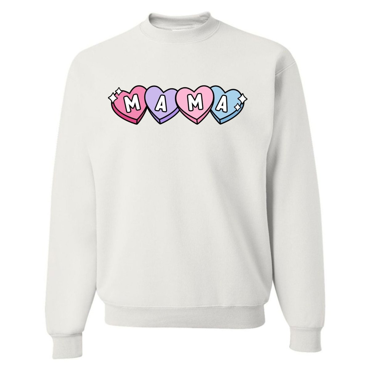 'Candy Hearts Mama' Crewneck Sweatshirt