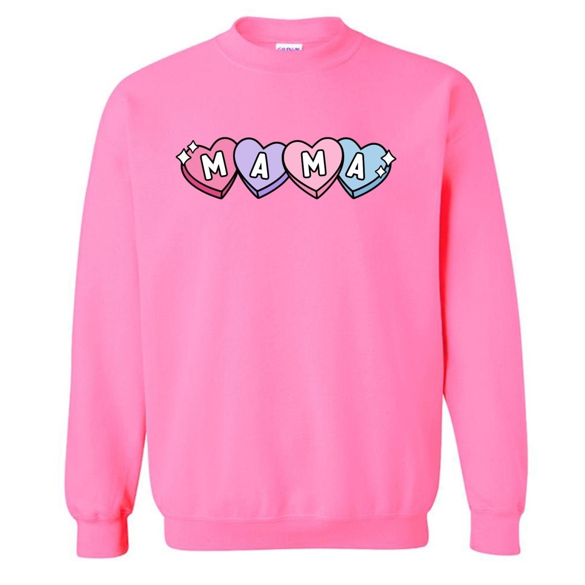 'Candy Hearts Mama' Crewneck Sweatshirt