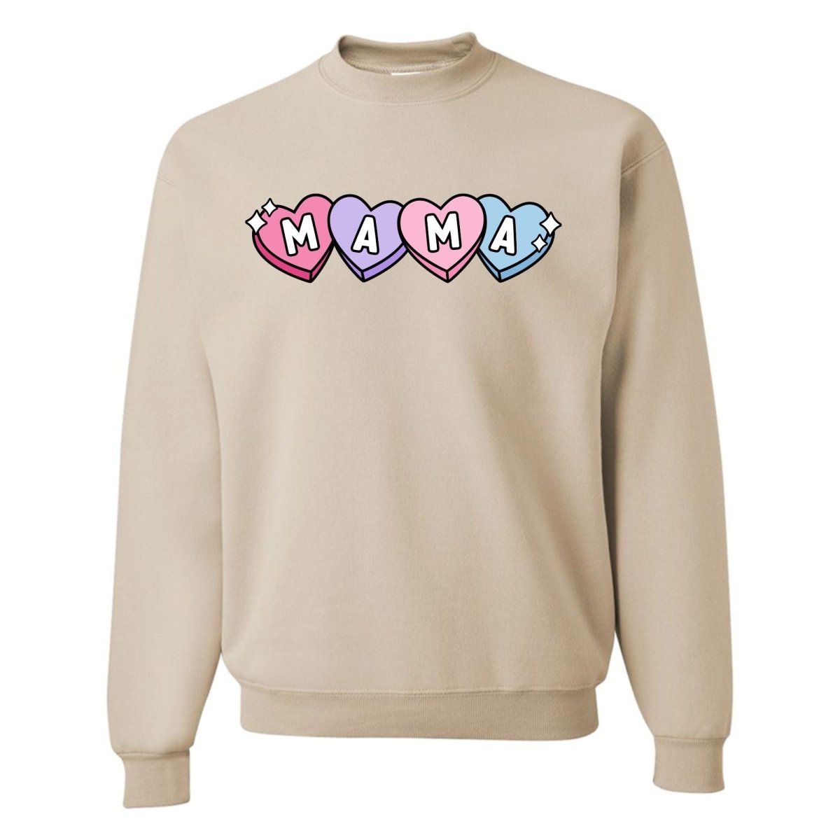 'Candy Hearts Mama' Crewneck Sweatshirt