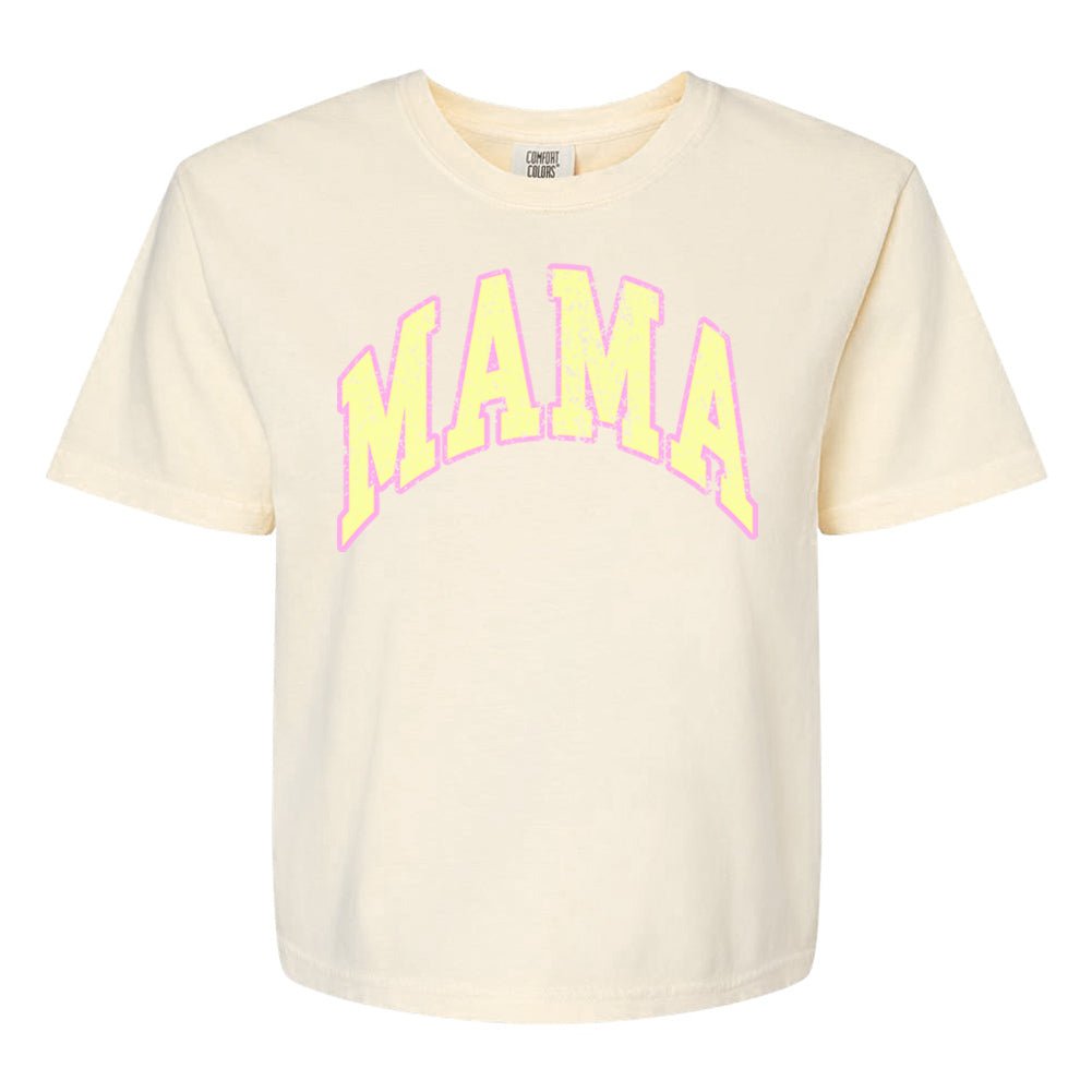 'Distressed Varsity Mama' Boxy T-Shirt