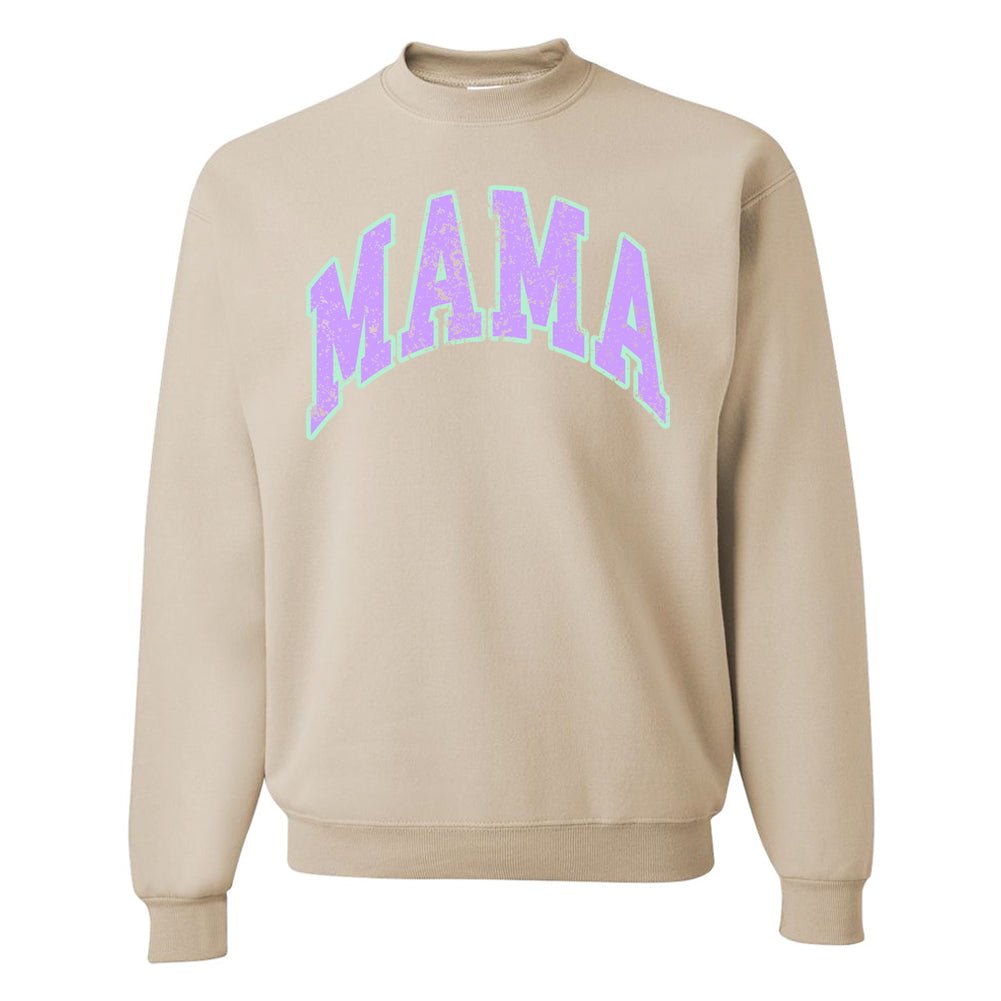 'Distressed 'Varsity 'Mama' Crewneck Sweatshirt