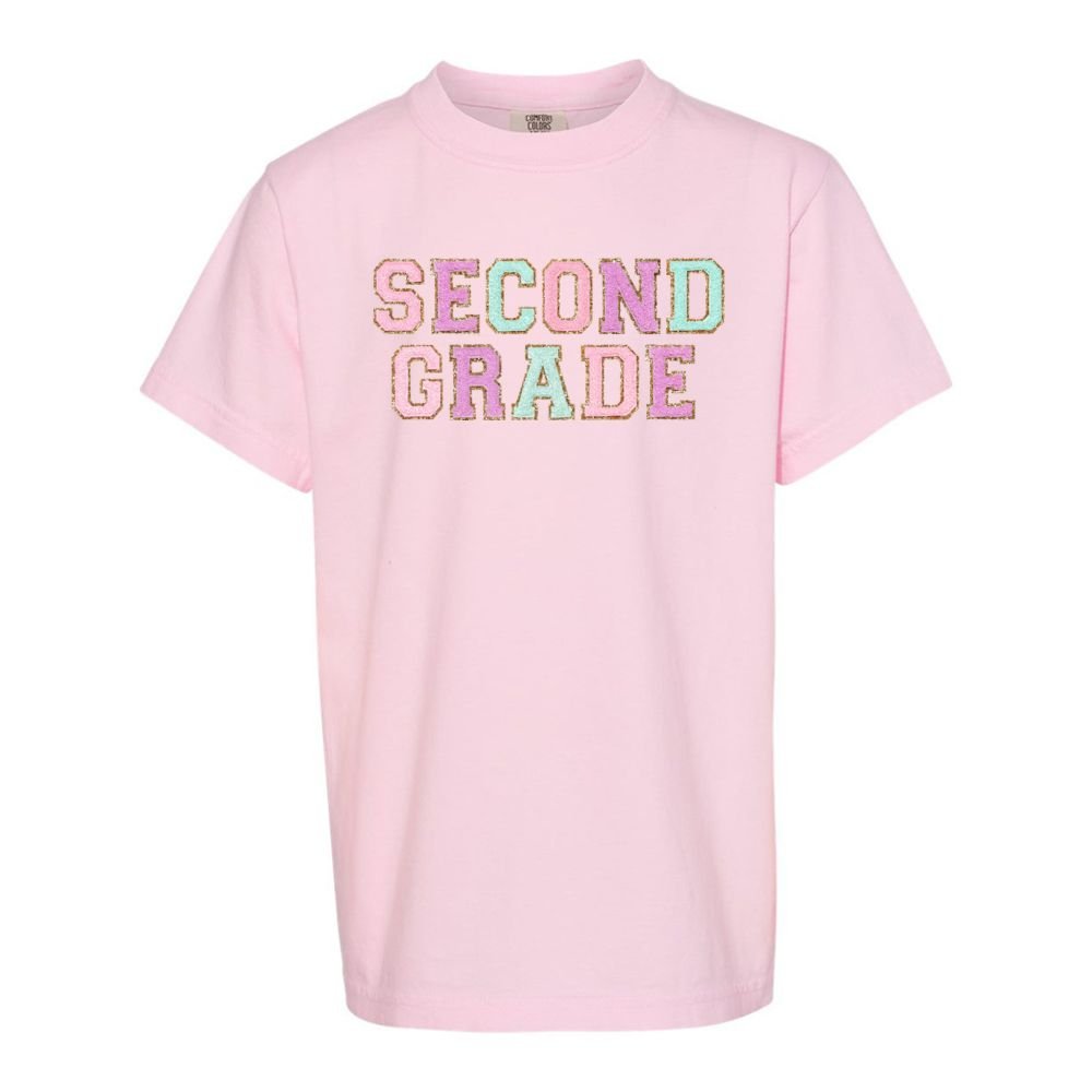 Kids Grade Goals Letter Patch T-Shirt