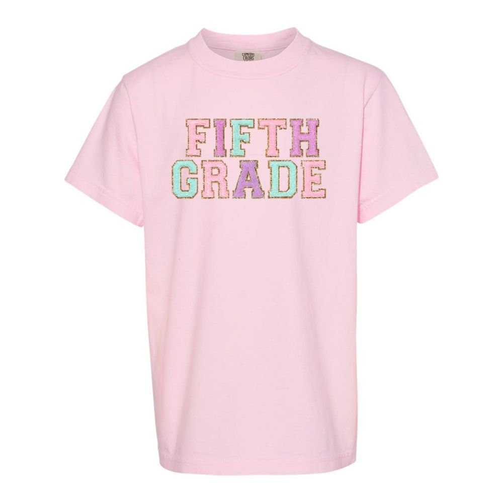 Kids Grade Goals Letter Patch T-Shirt
