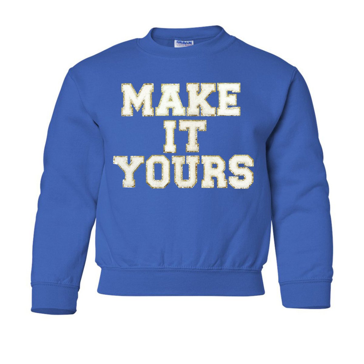 Make It Yours™ Kids Letter Patch Crewneck Sweatshirt