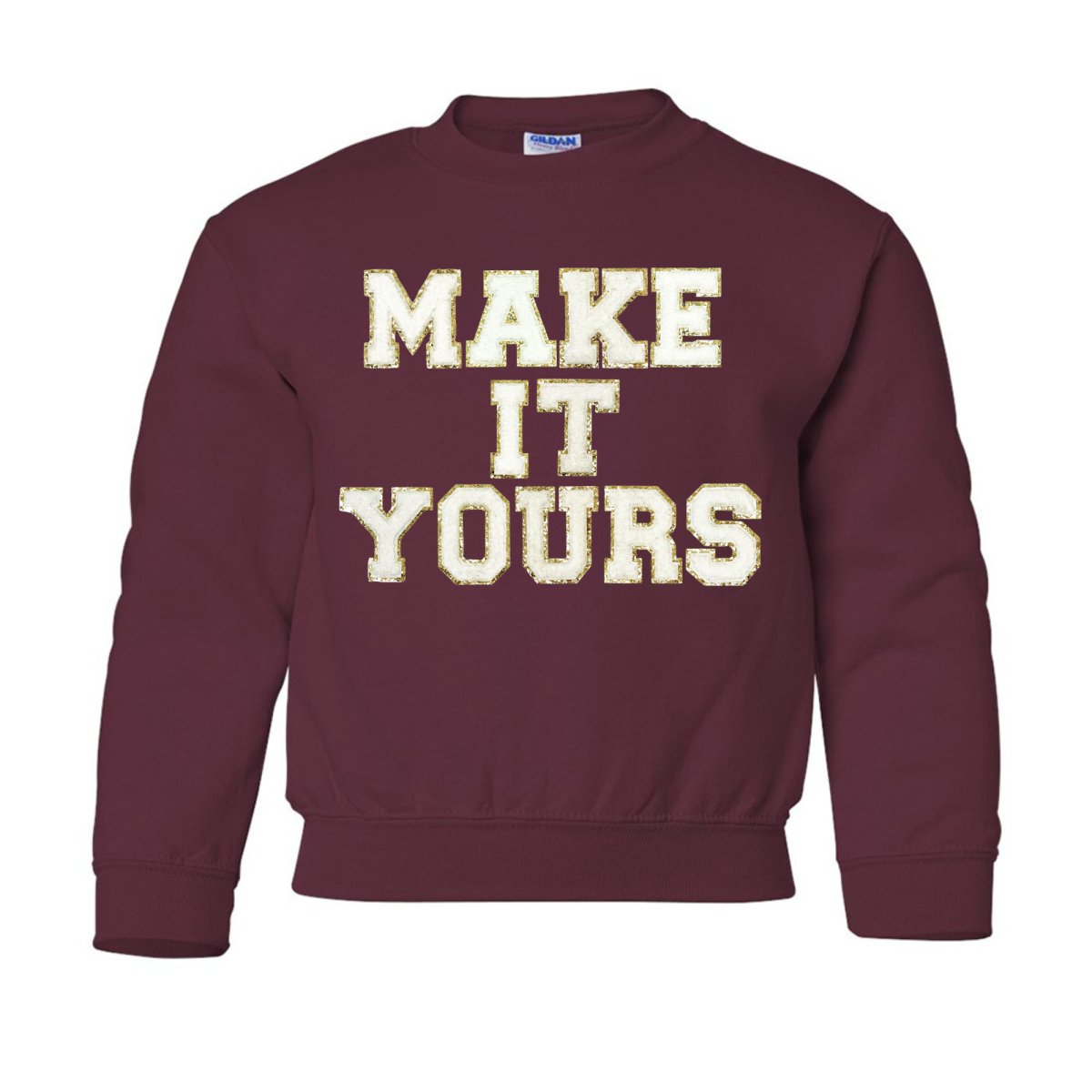 Make It Yours™ Kids Letter Patch Crewneck Sweatshirt