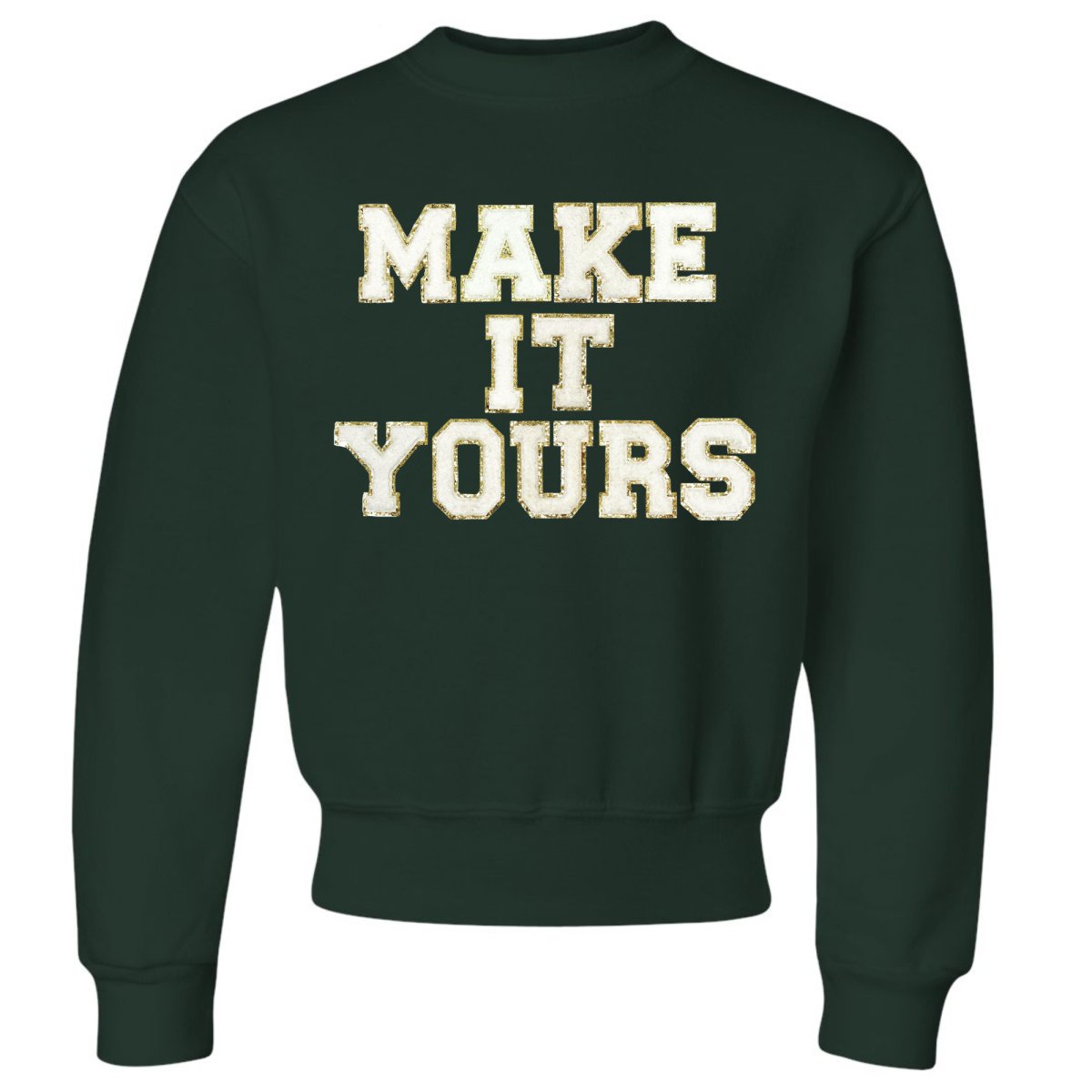 Make It Yours™ Kids Letter Patch Crewneck Sweatshirt