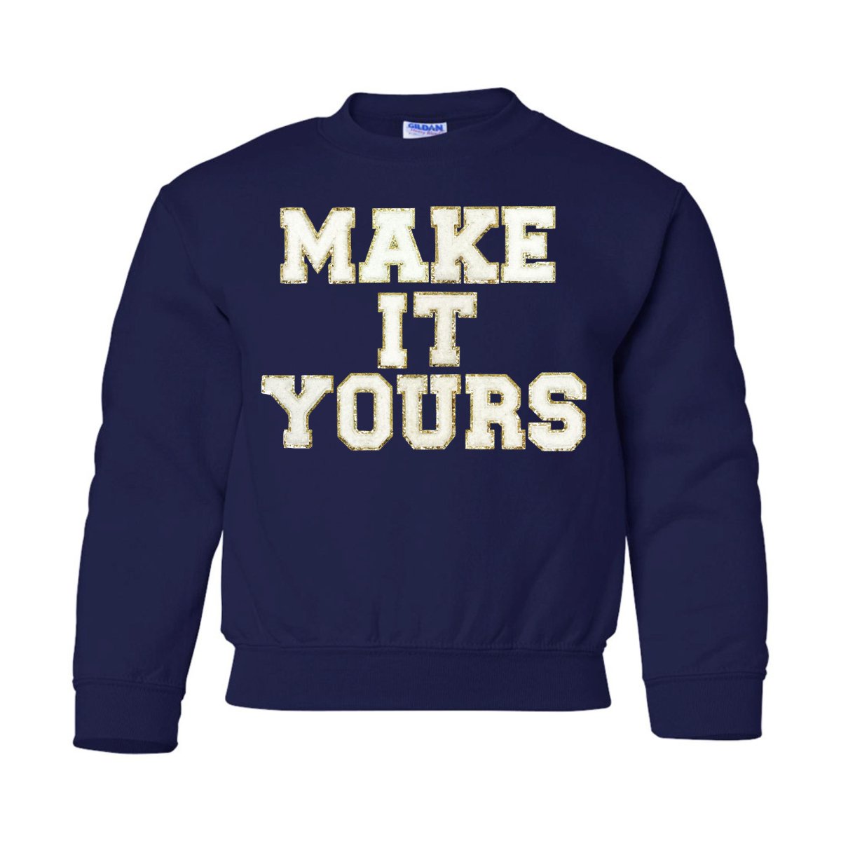Make It Yours™ Kids Letter Patch Crewneck Sweatshirt