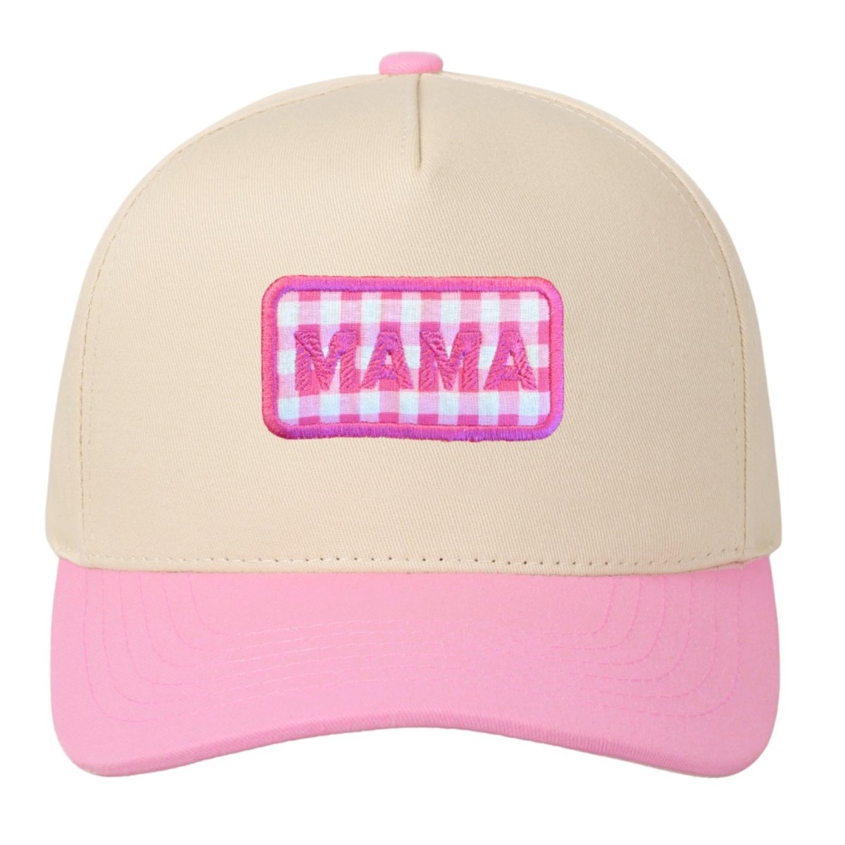 'Mama Gingham Patch' Snapback Trucker Hat