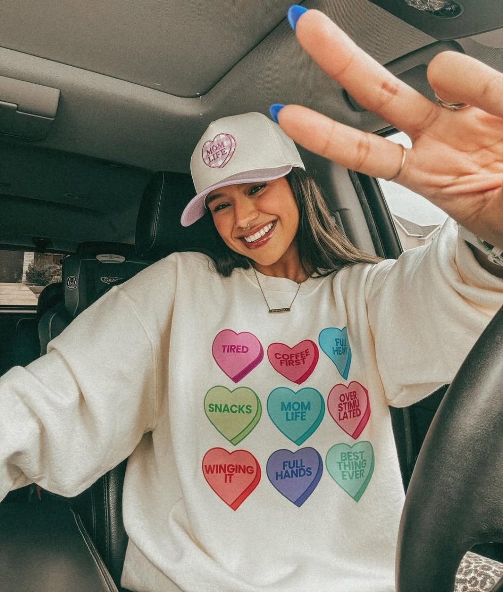 'Mom Life Candy Hearts' T-Shirt