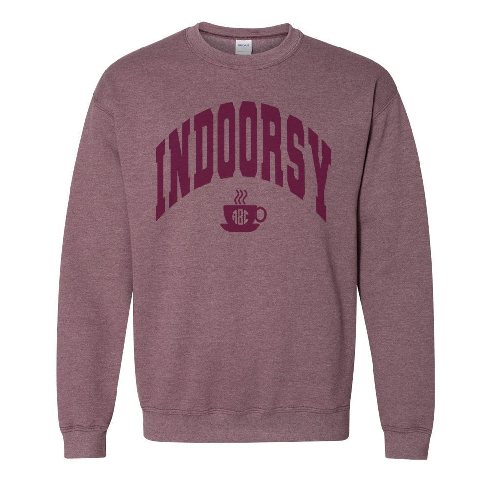 Monogrammed 'Indoorsy' Crewneck Sweatshirt