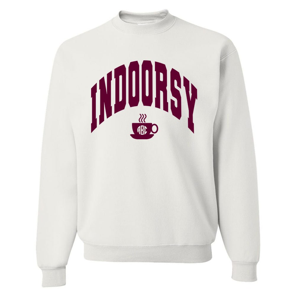Monogrammed 'Indoorsy' Crewneck Sweatshirt